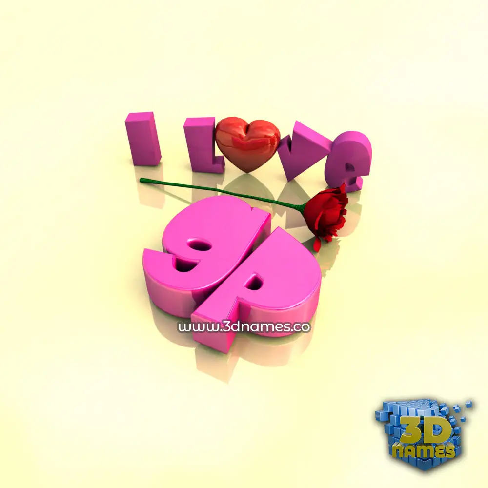 gp in I Love ??? style - 3D name wallpaper