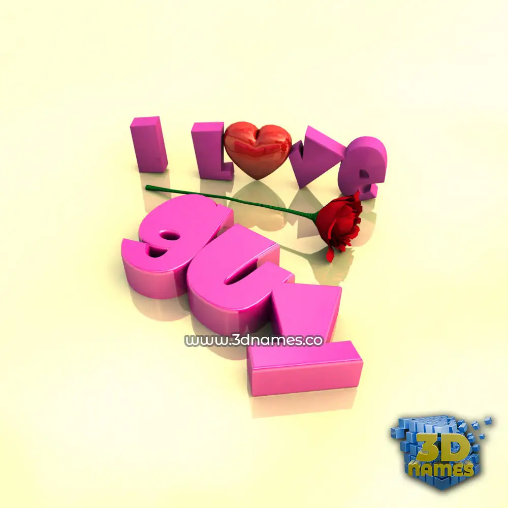guy in I Love ??? style - 3D name wallpaper