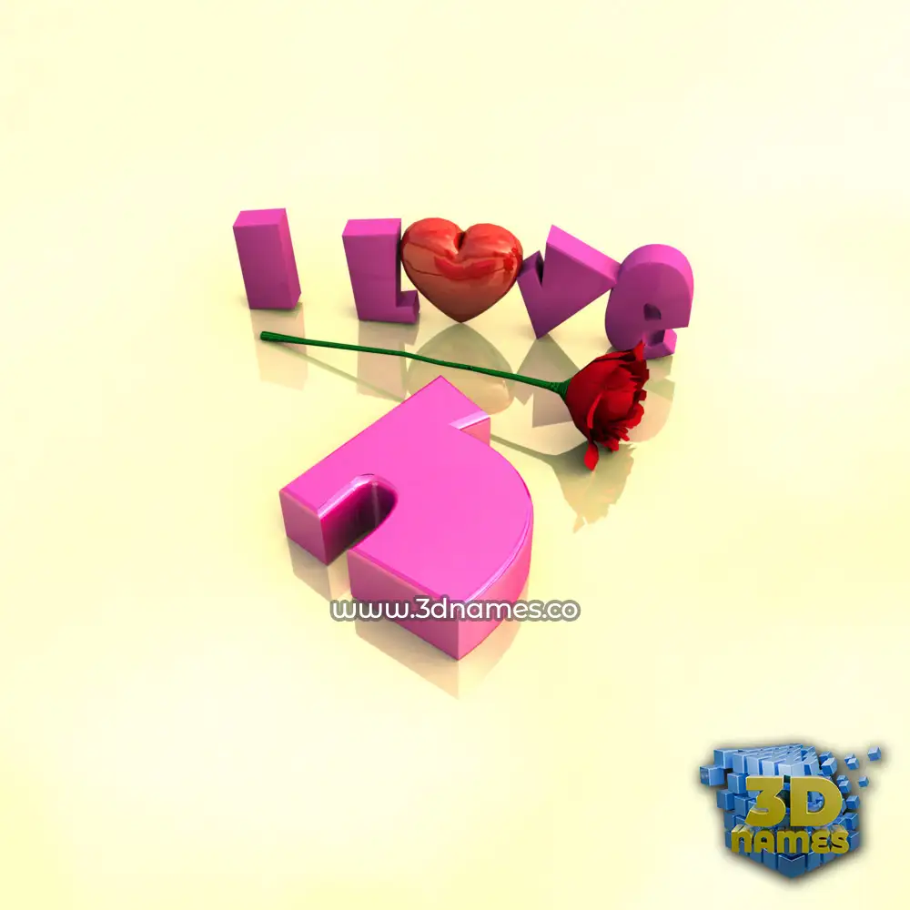 h in I Love ??? style - 3D name wallpaper