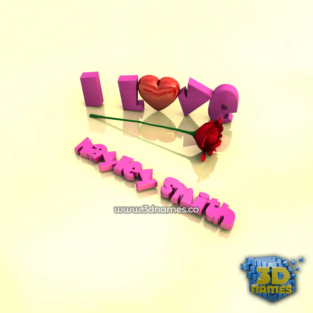 hayley smith in I Love ??? style - 3D name wallpaper