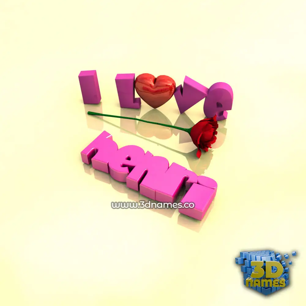 henri in I Love ??? style - 3D name wallpaper
