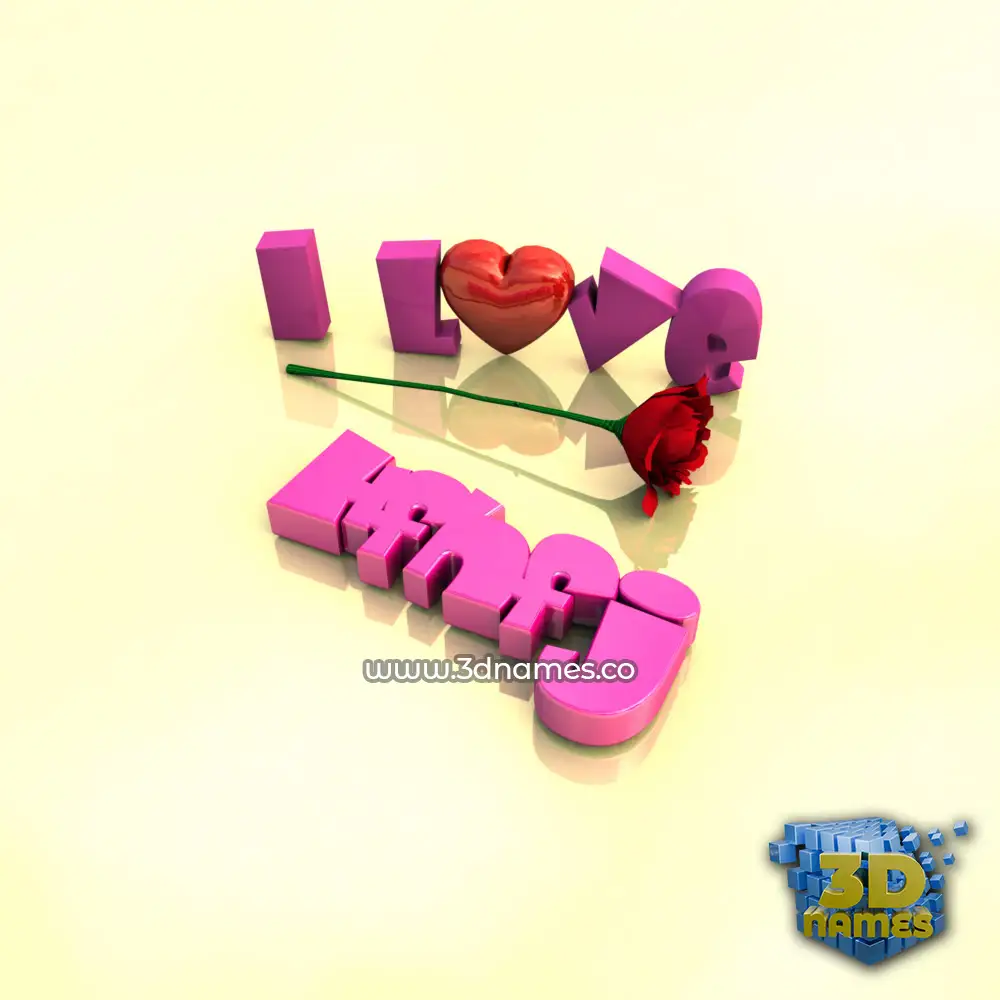 hfhfj in I Love ??? style - 3D name wallpaper
