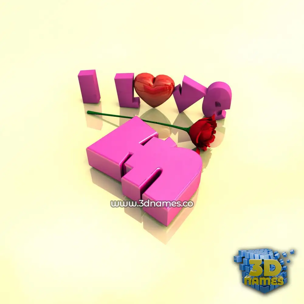 hn in I Love ??? style - 3D name wallpaper
