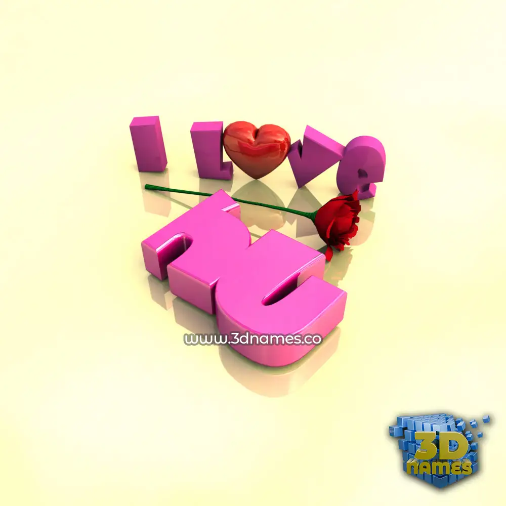 hu in I Love ??? style - 3D name wallpaper