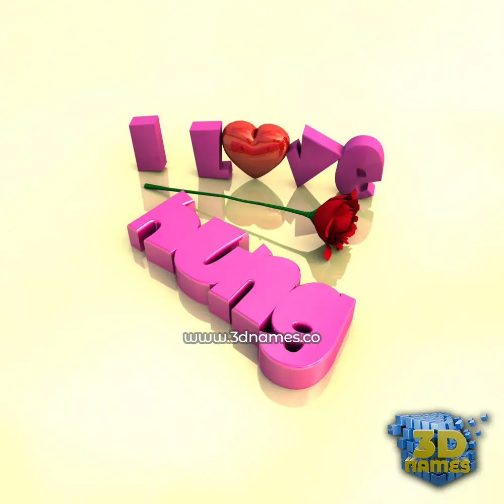 hung in I Love ??? style - 3D name wallpaper