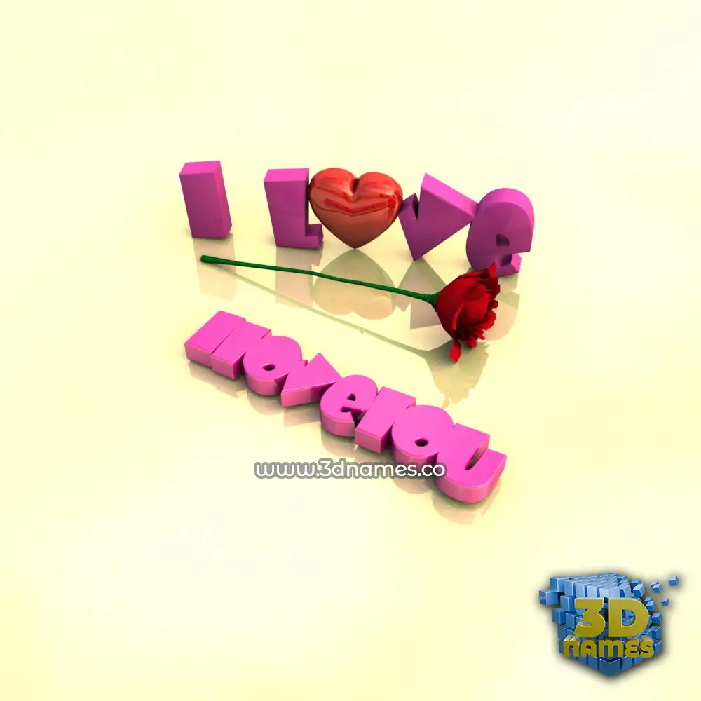 ilovelou in I Love ??? style - 3D name wallpaper