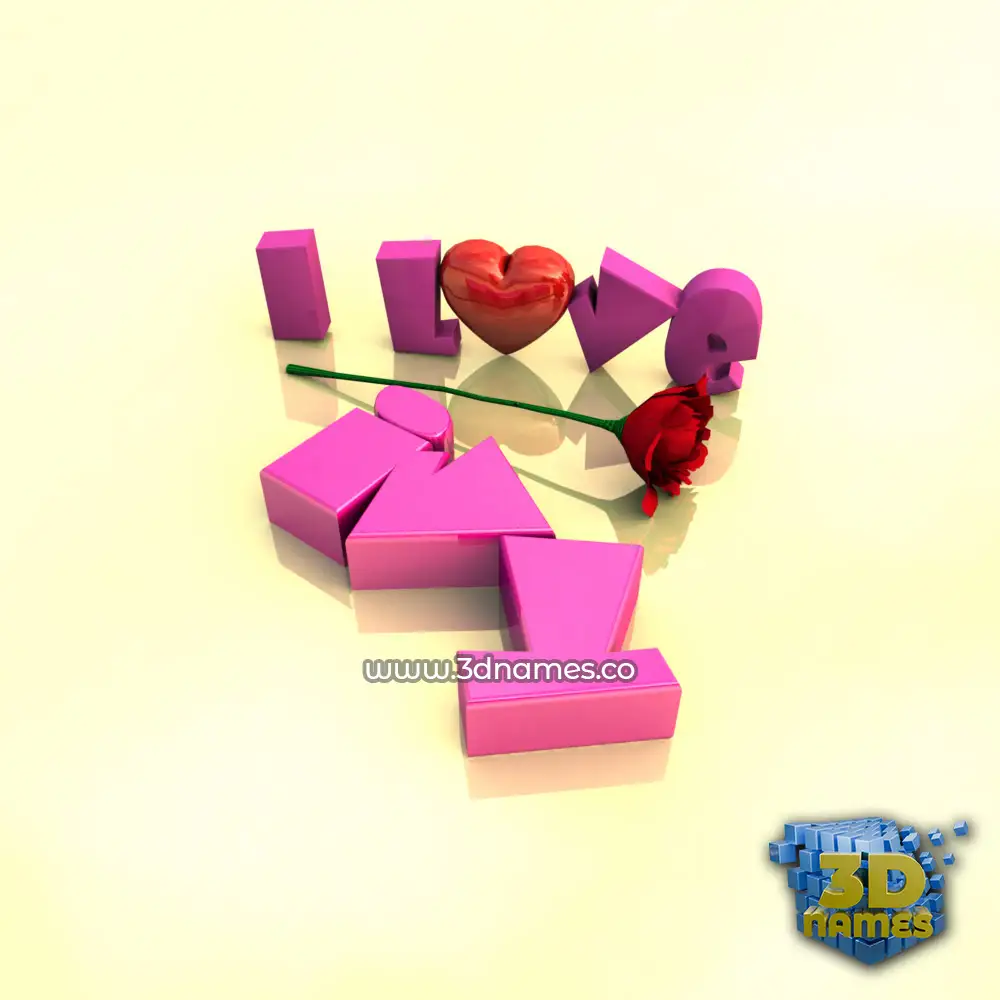 ivy in I Love ??? style - 3D name wallpaper