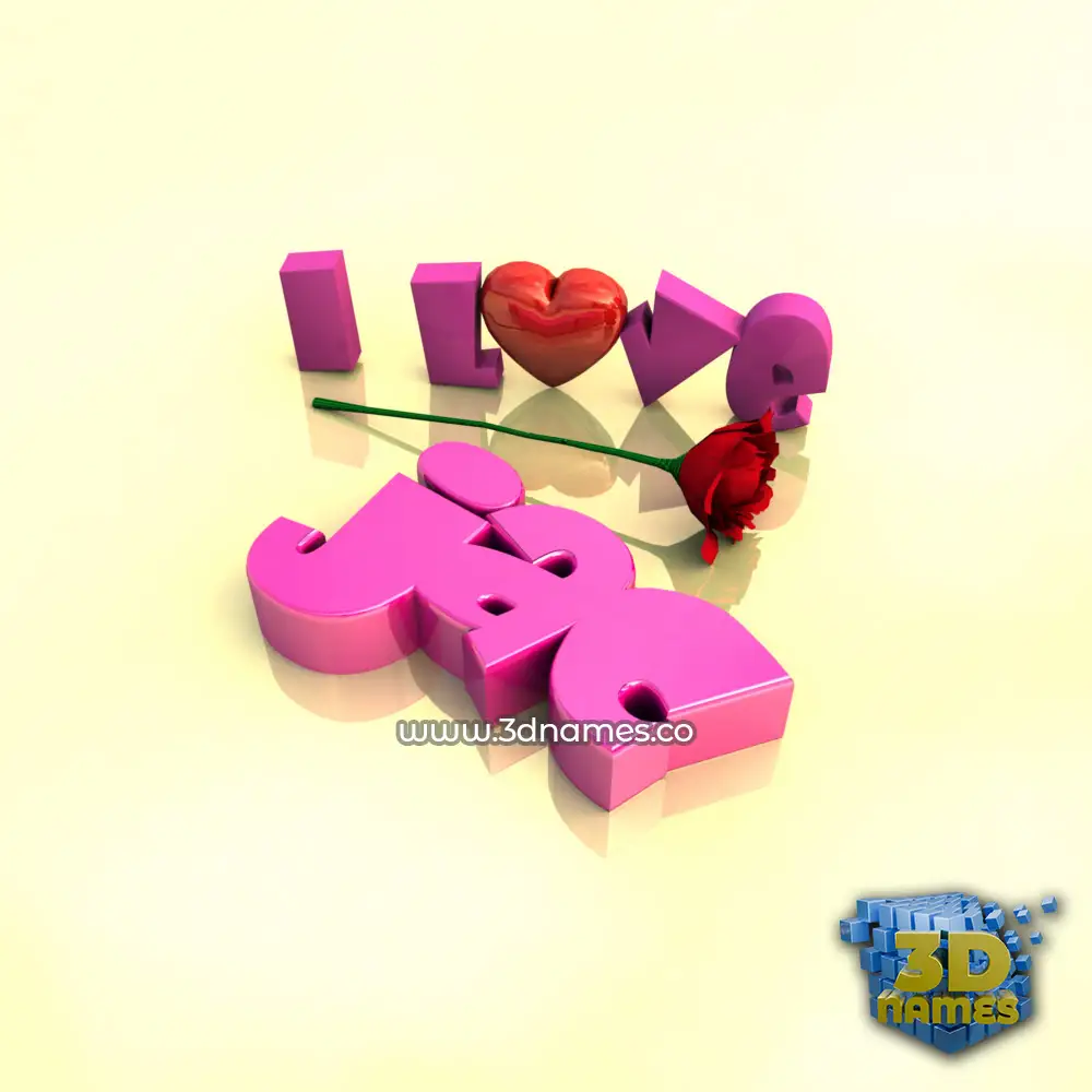 jac in I Love ??? style - 3D name wallpaper