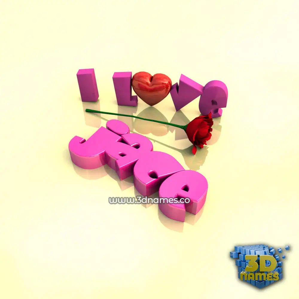 jace in I Love ??? style - 3D name wallpaper