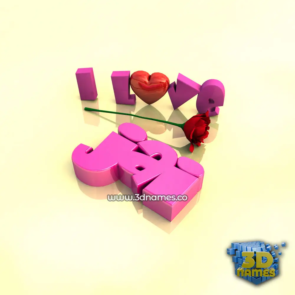 jai in I Love ??? style - 3D name wallpaper