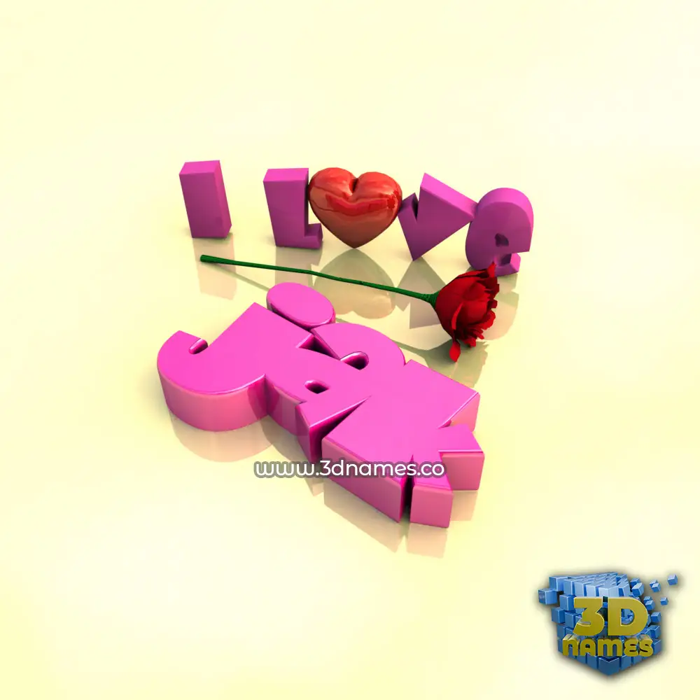 jak in I Love ??? style - 3D name wallpaper