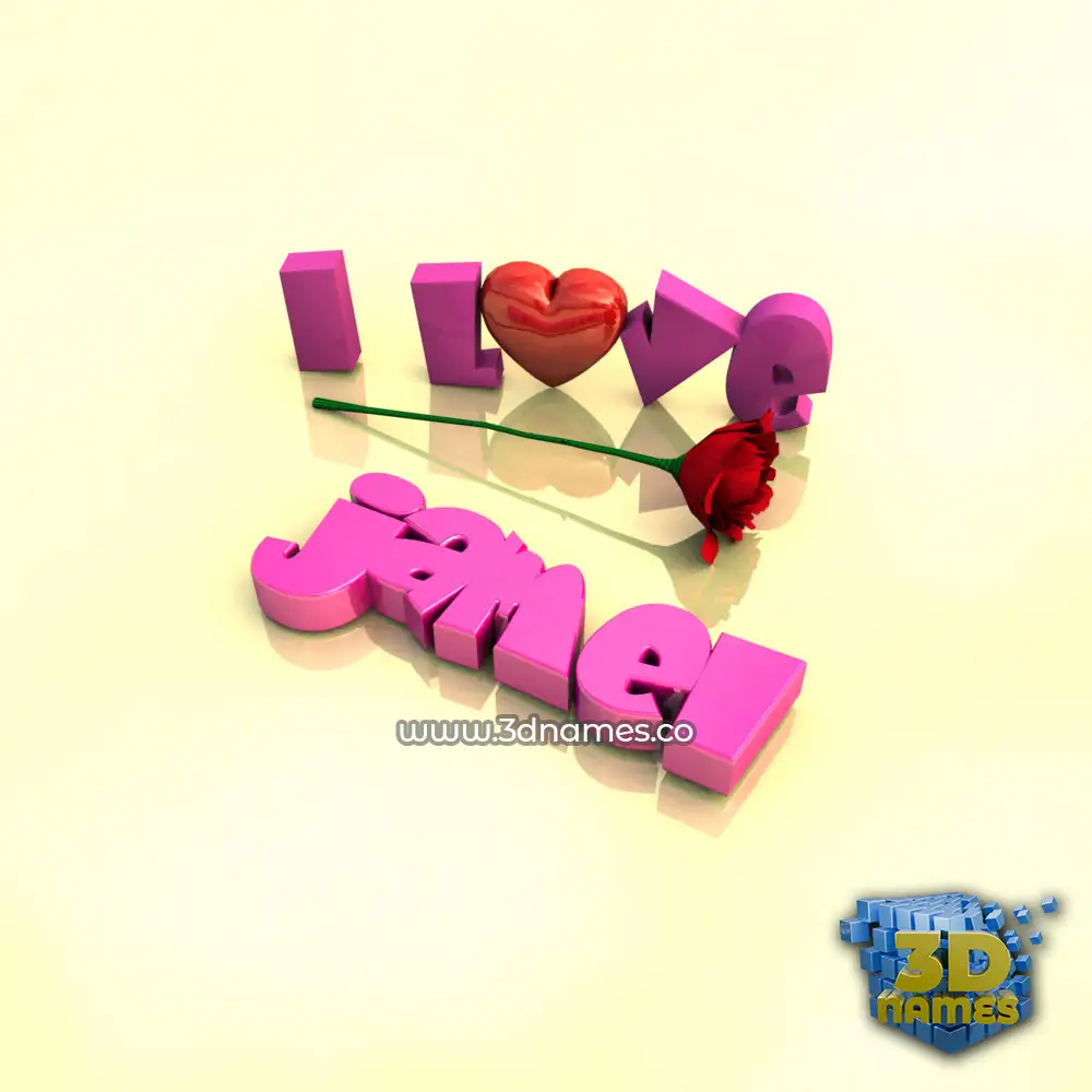 jamel in I Love ??? style - 3D name wallpaper