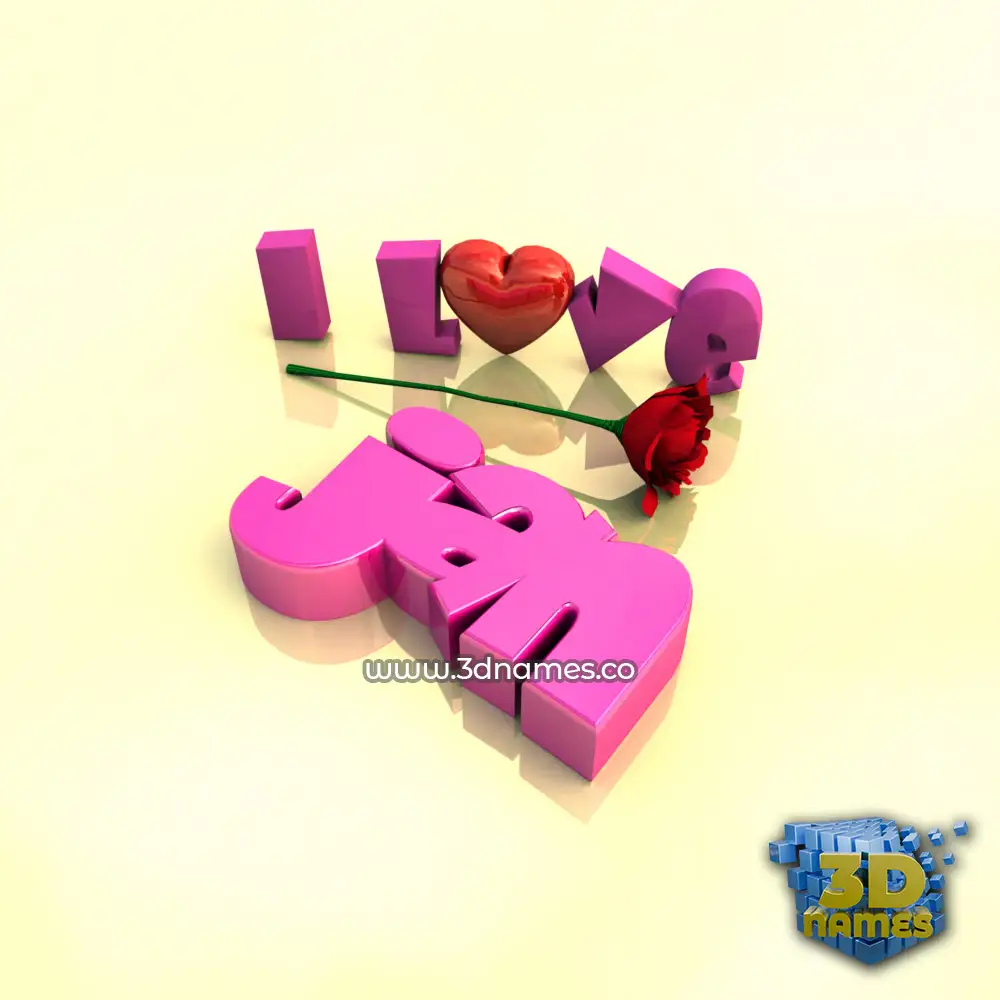 jan in I Love ??? style - 3D name wallpaper