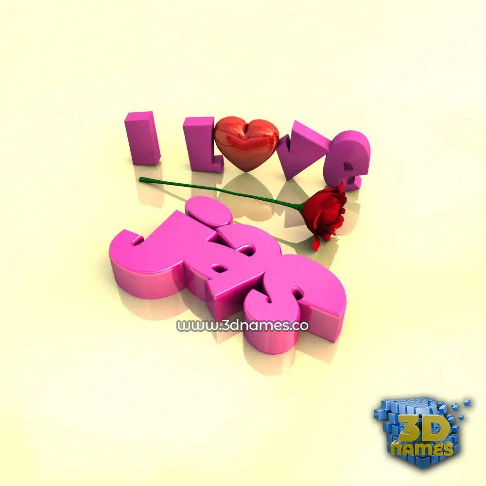 jas in I Love ??? style - 3D name wallpaper