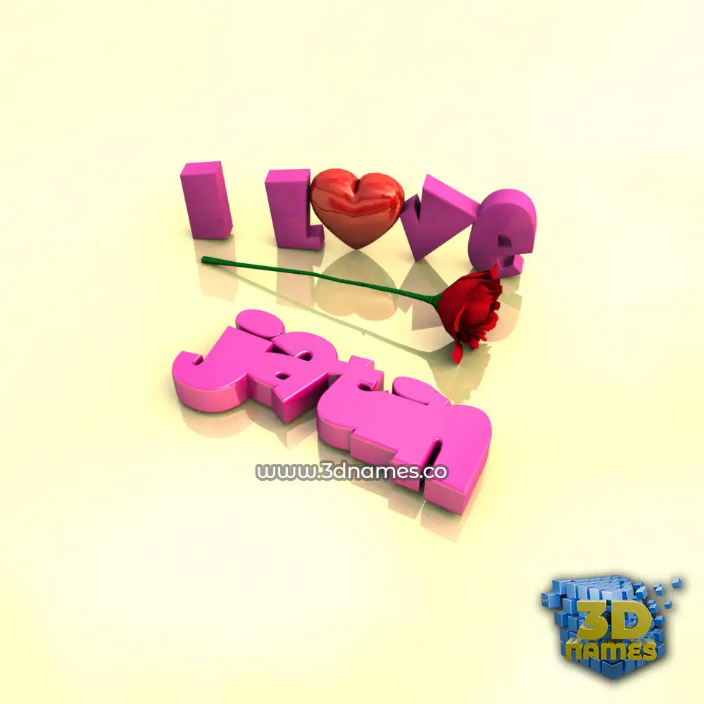 jatin in I Love ??? style - 3D name wallpaper