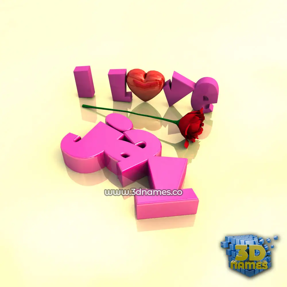 jay in I Love ??? style - 3D name wallpaper