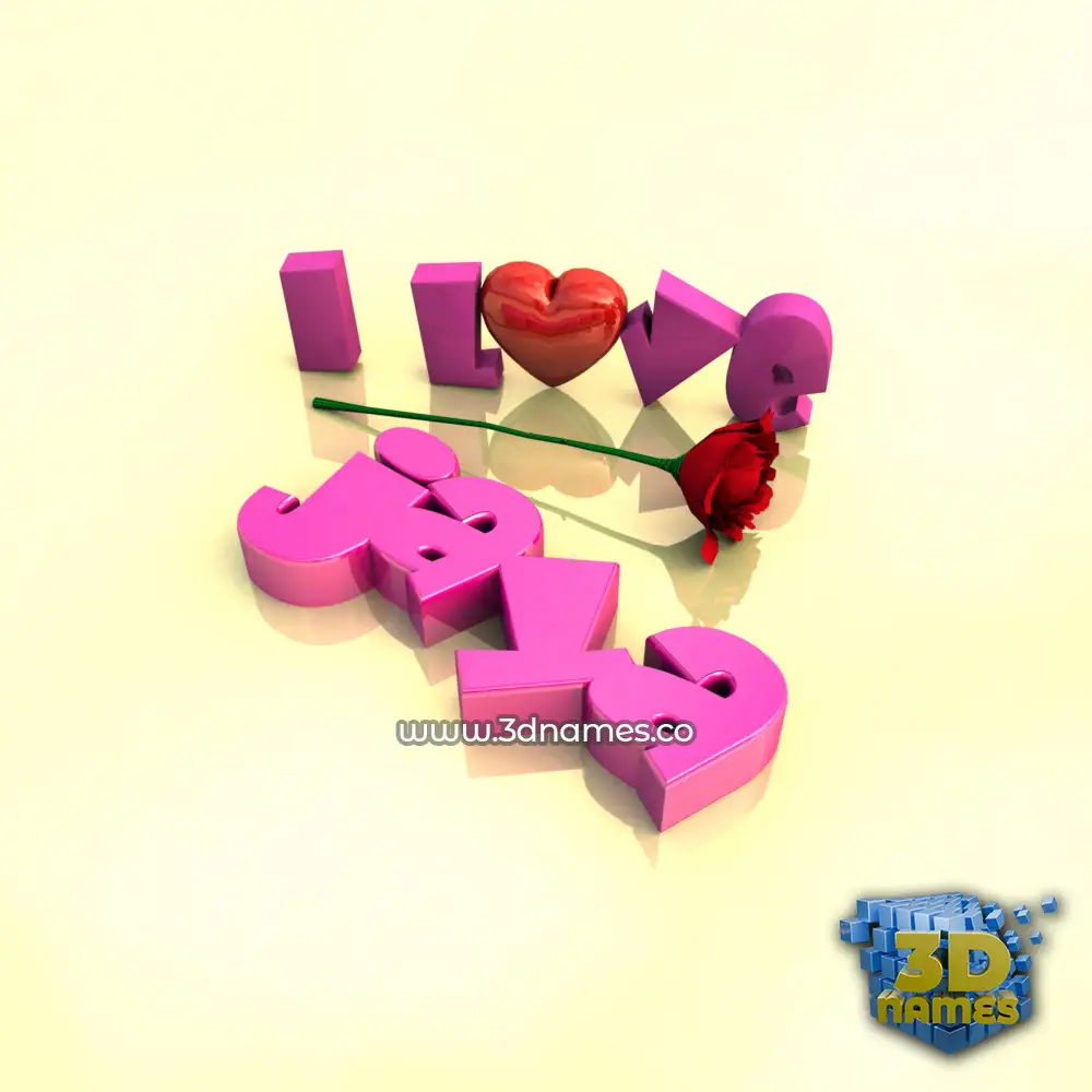 jaya in I Love ??? style - 3D name wallpaper