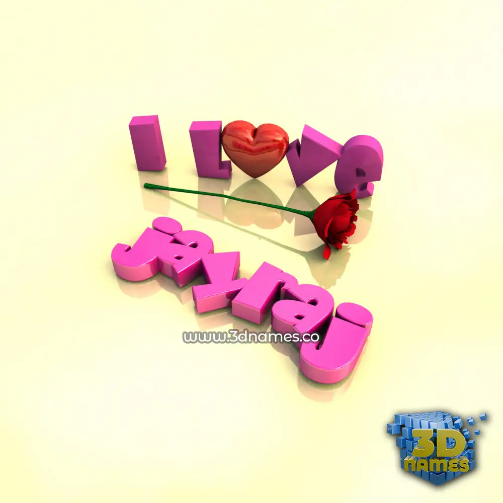 jayraj in I Love ??? style - 3D name wallpaper