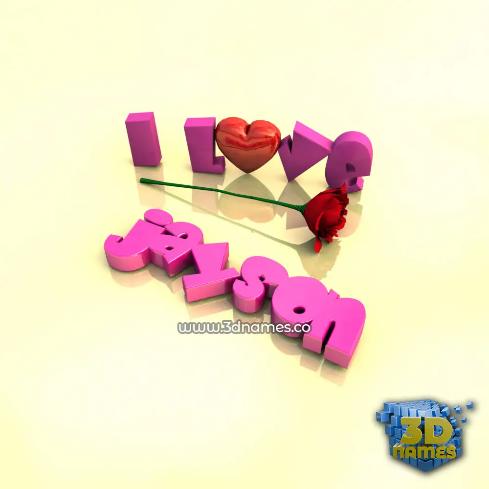 jayson in I Love ??? style - 3D name wallpaper