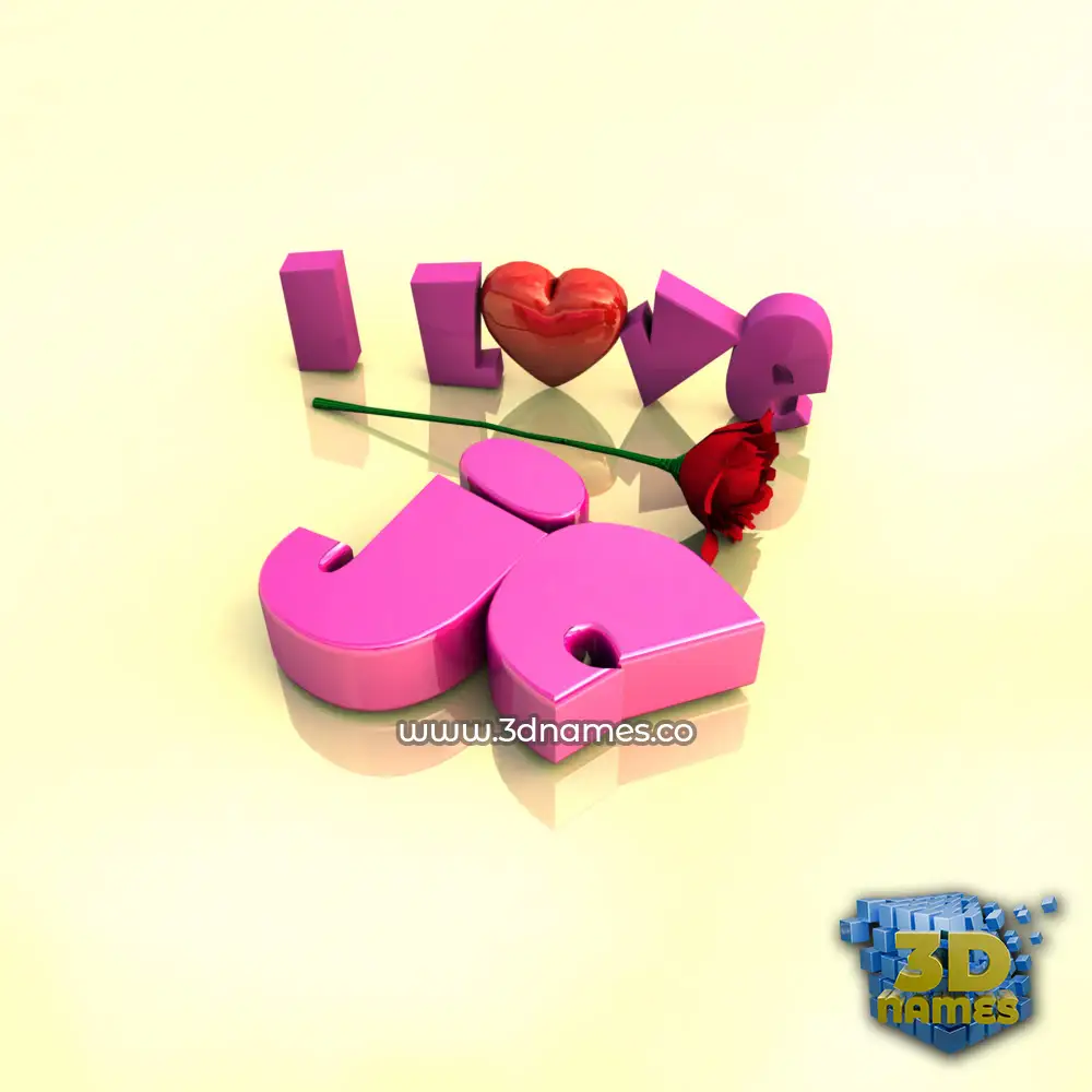 jc in I Love ??? style - 3D name wallpaper