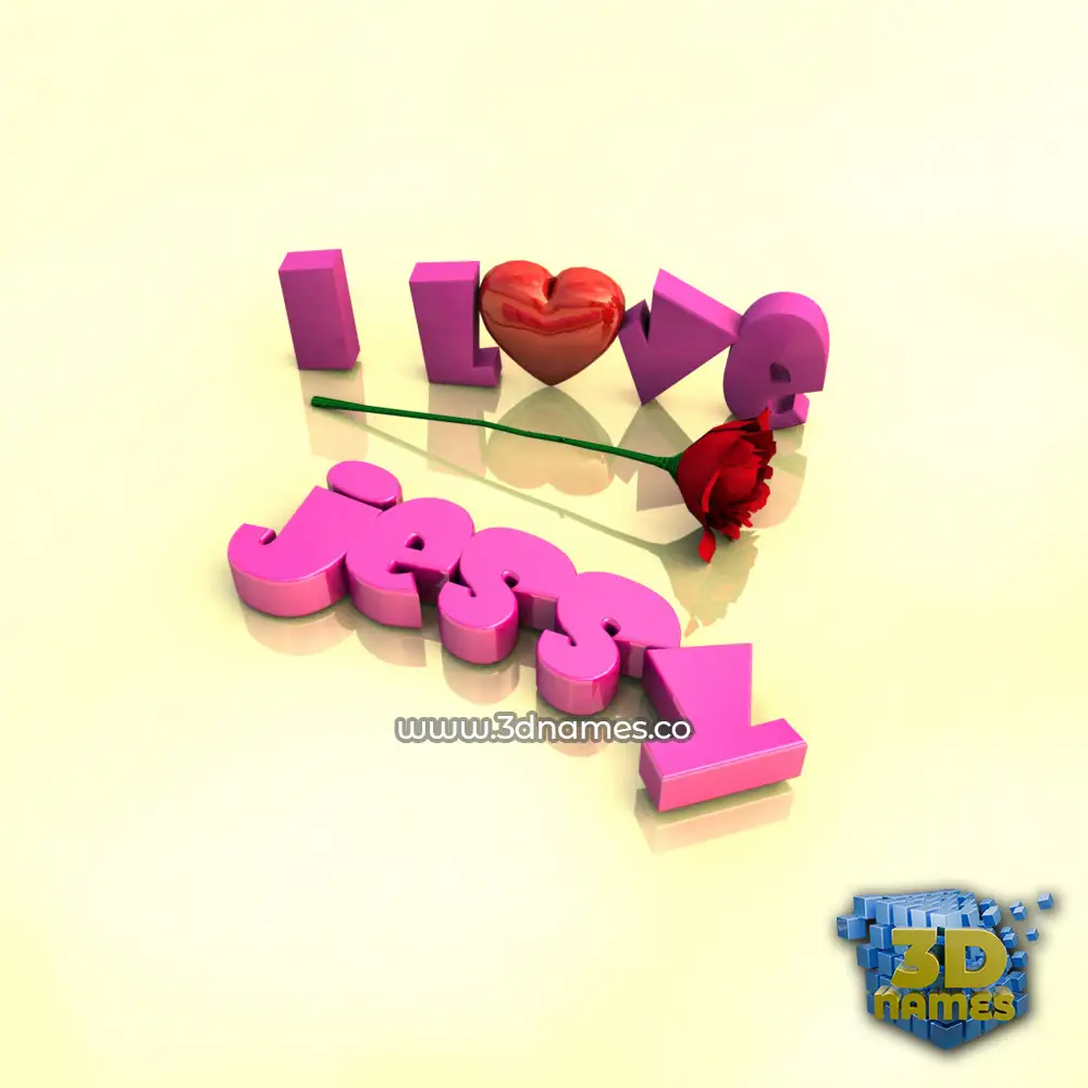 jessy in I Love ??? style - 3D name wallpaper