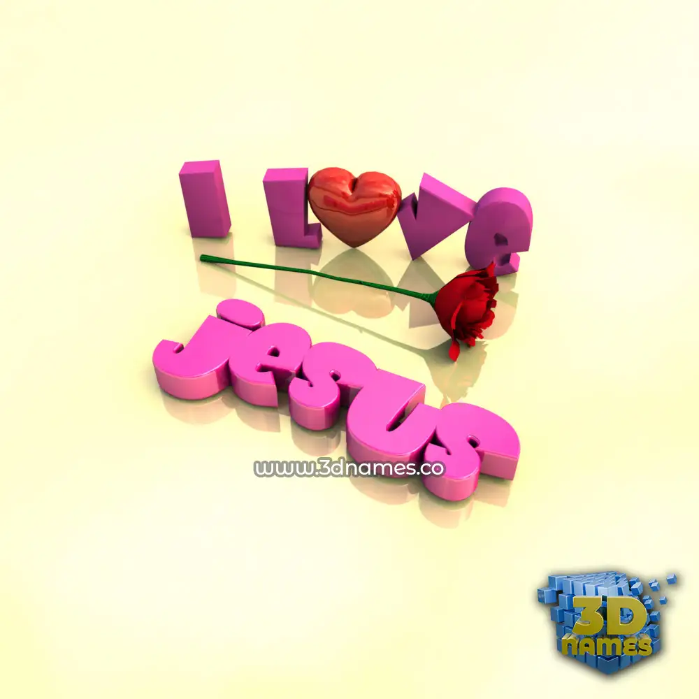 jesus in I Love ??? style - 3D name wallpaper