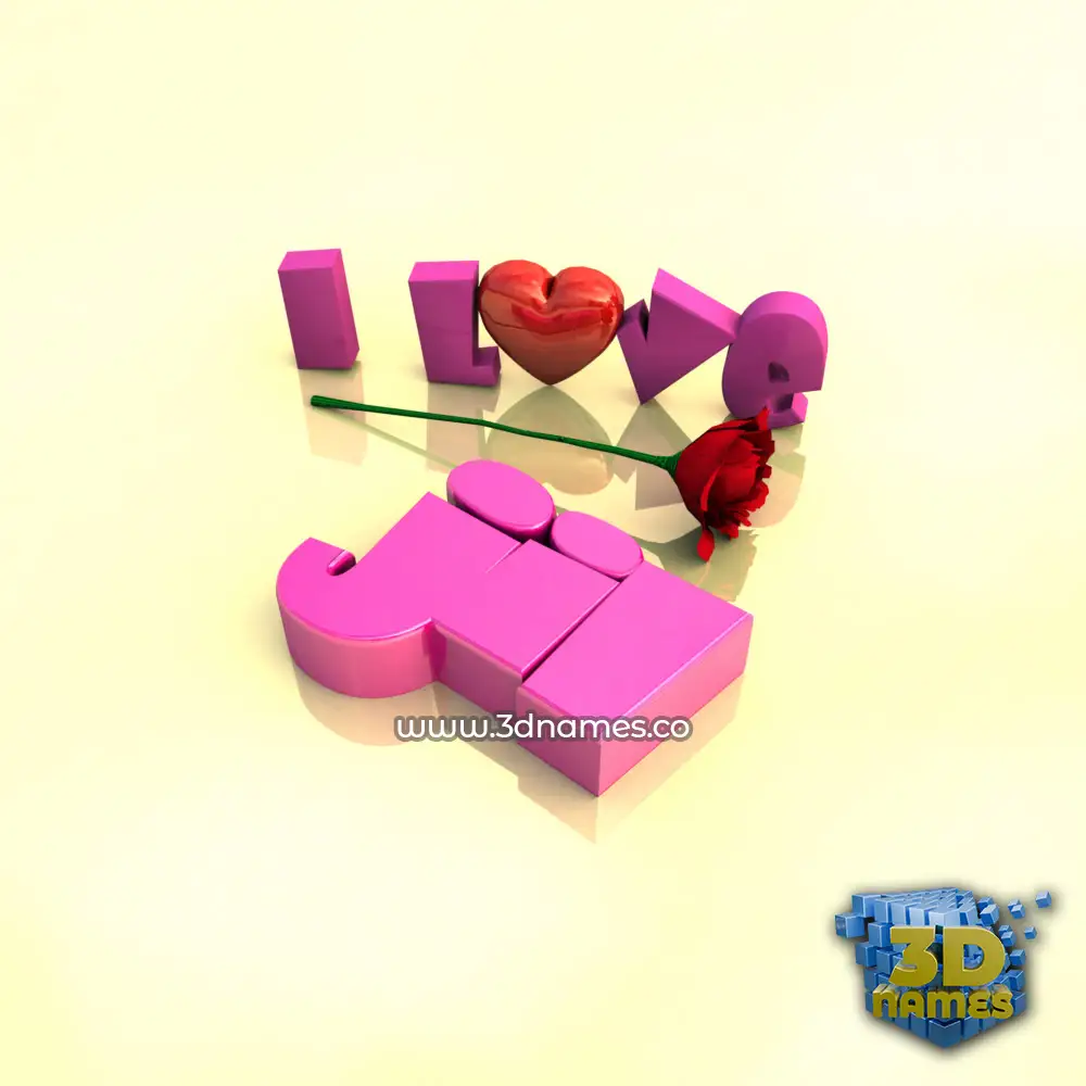 jil in I Love ??? style - 3D name wallpaper