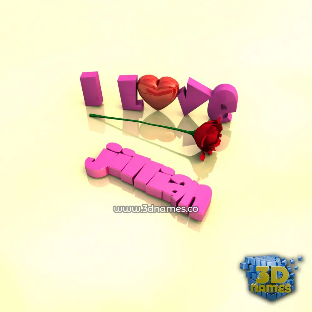 jillian in I Love ??? style - 3D name wallpaper