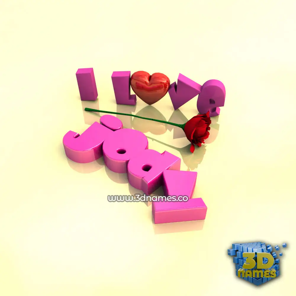 jody in I Love ??? style - 3D name wallpaper