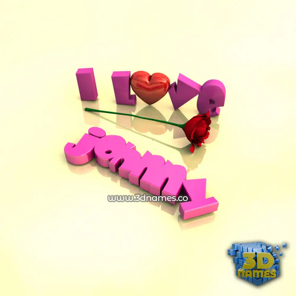 johnny in I Love ??? style - 3D name wallpaper