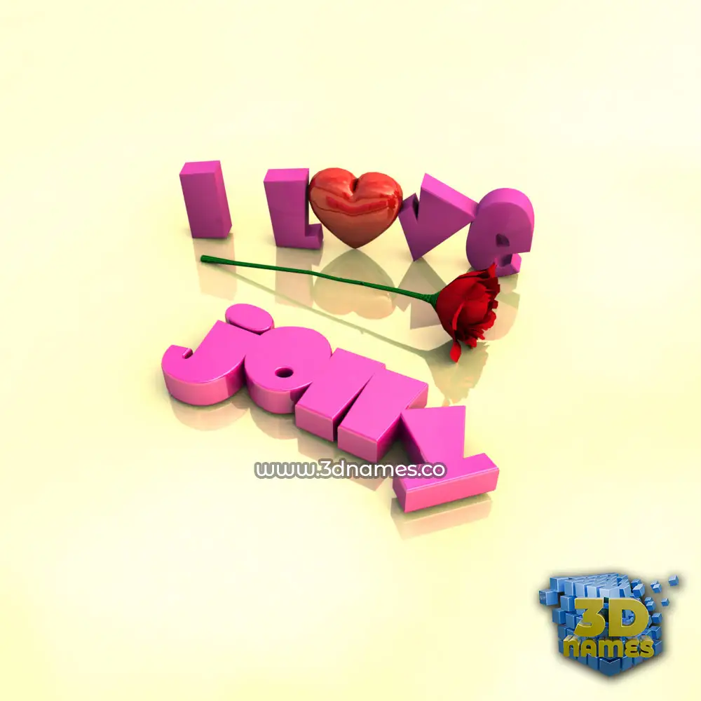 jolly in I Love ??? style - 3D name wallpaper
