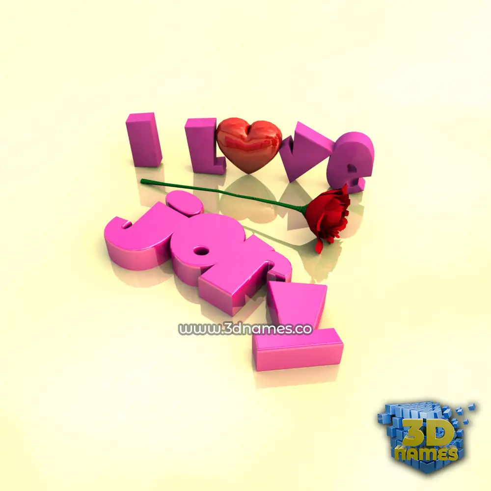 jory in I Love ??? style - 3D name wallpaper