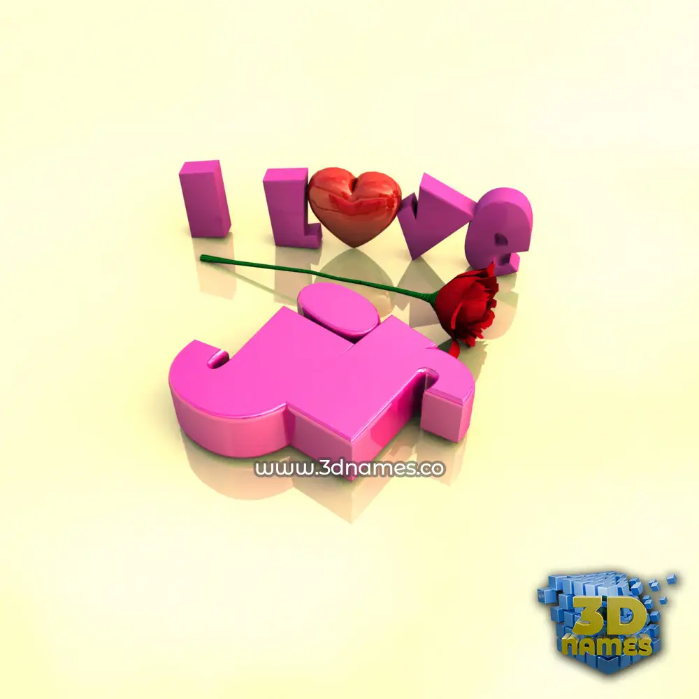 jr in I Love ??? style - 3D name wallpaper