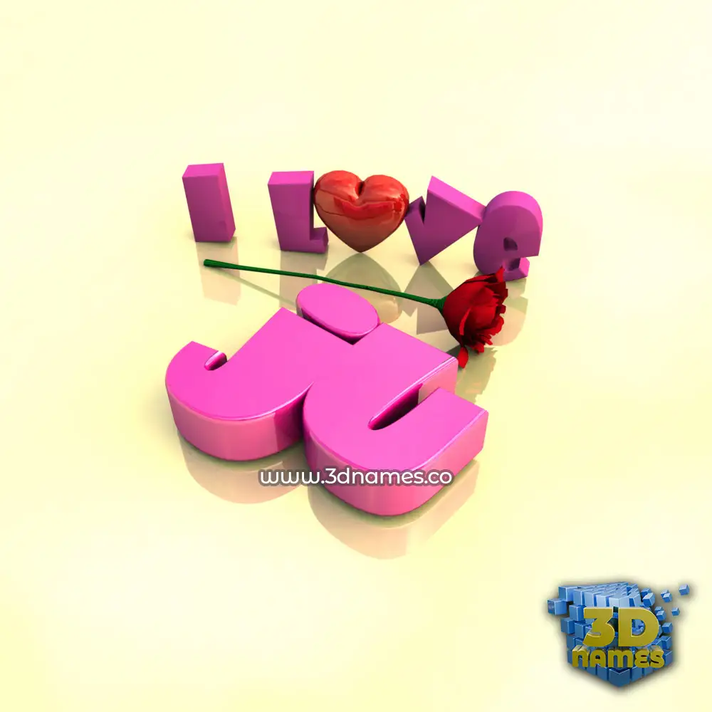 ju in I Love ??? style - 3D name wallpaper