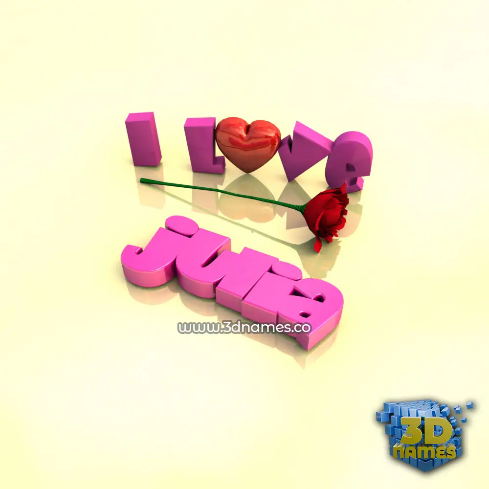 julia in I Love ??? style - 3D name wallpaper