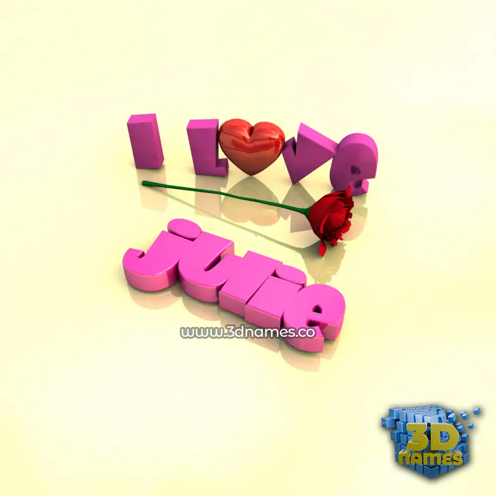 julie in I Love ??? style - 3D name wallpaper