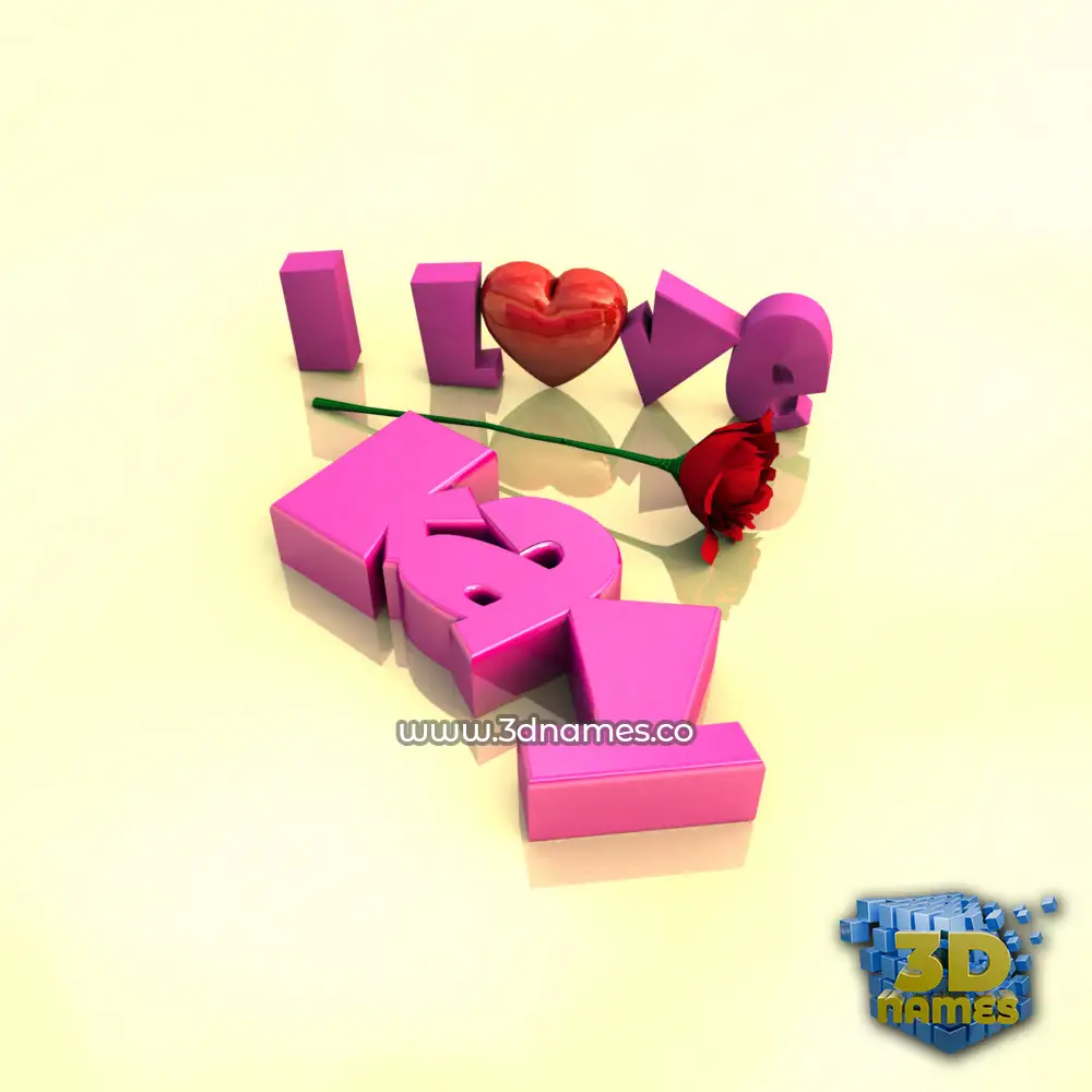 kay in I Love ??? style - 3D name wallpaper