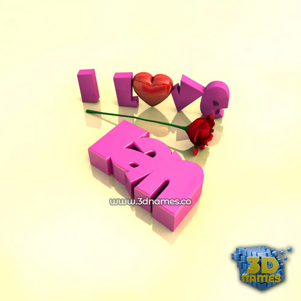 lan in I Love ??? style - 3D name wallpaper