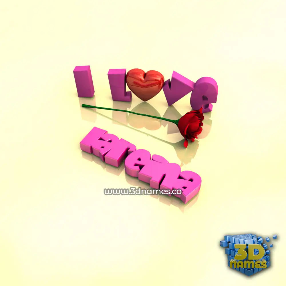 lareina in I Love ??? style - 3D name wallpaper