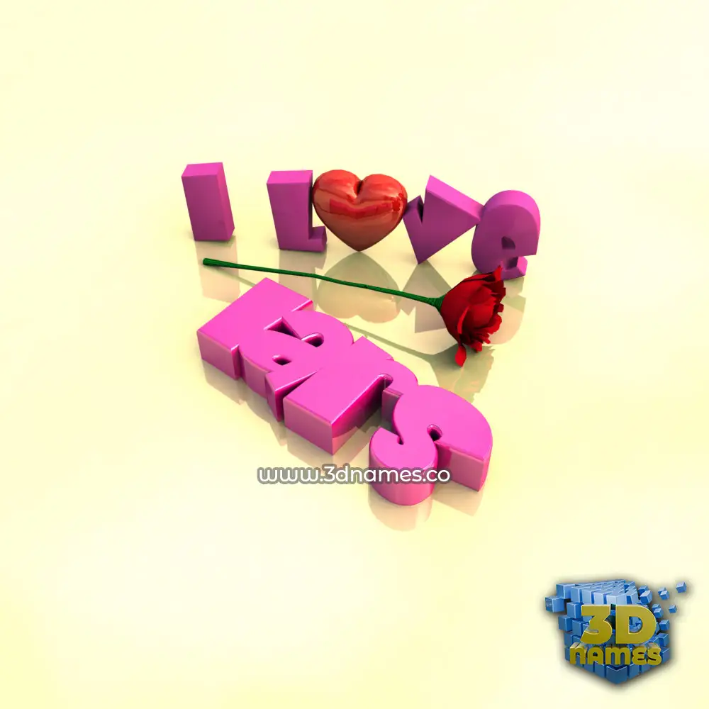 lars in I Love ??? style - 3D name wallpaper