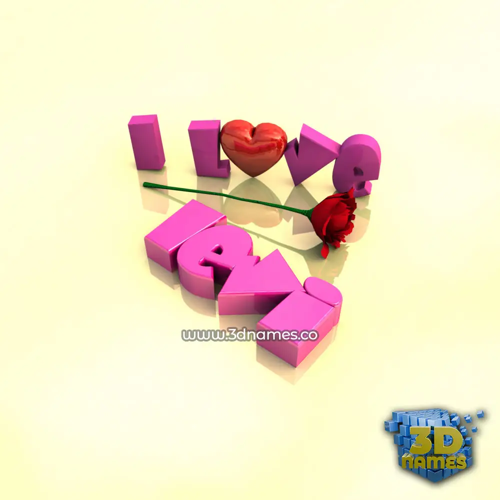 levi in I Love ??? style - 3D name wallpaper