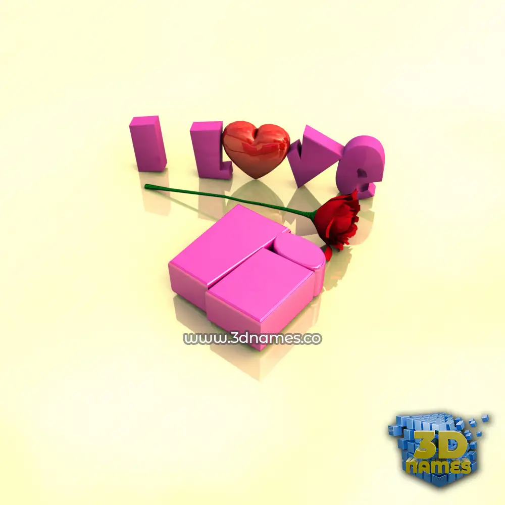 li in I Love ??? style - 3D name wallpaper
