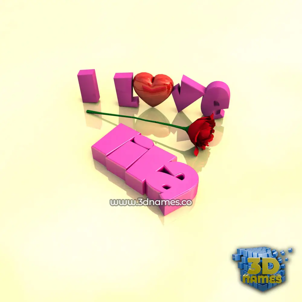 lila in I Love ??? style - 3D name wallpaper