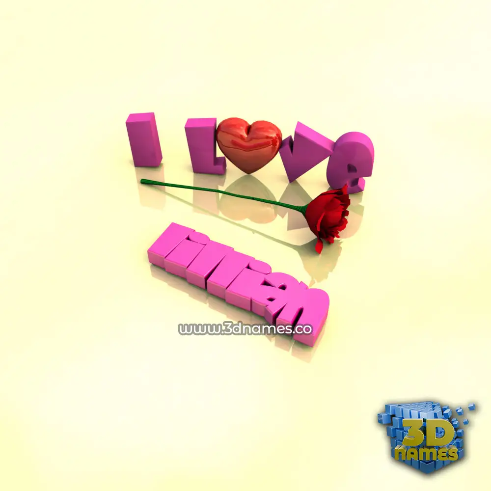lillian in I Love ??? style - 3D name wallpaper