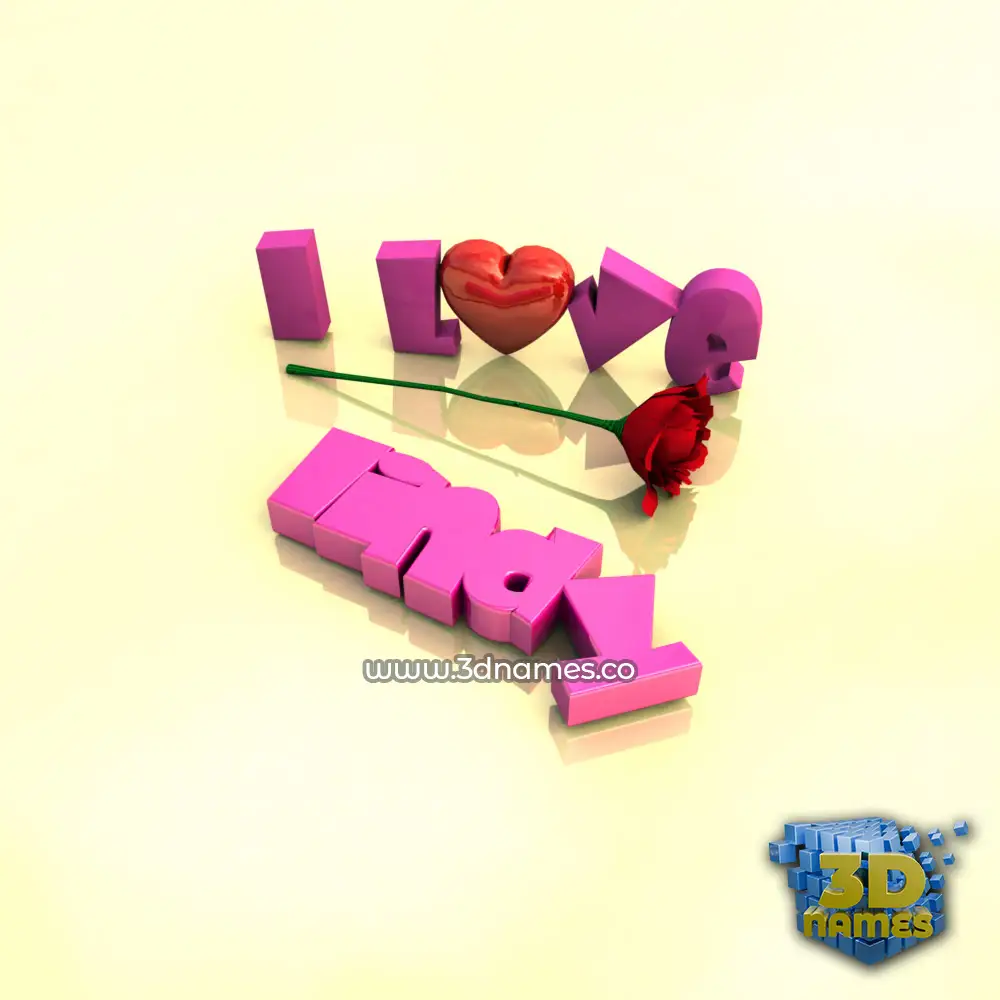lindy in I Love ??? style - 3D name wallpaper