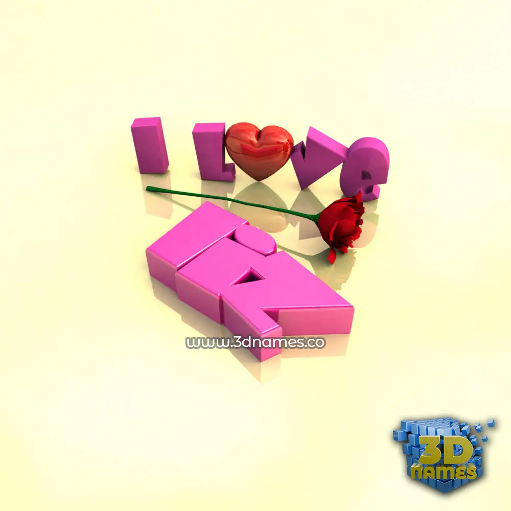 liz in I Love ??? style - 3D name wallpaper