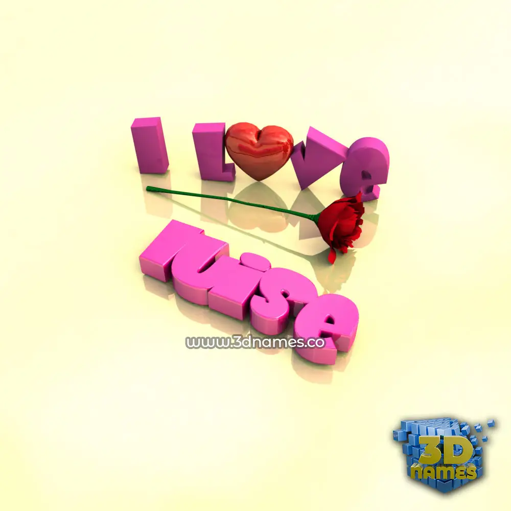 luise in I Love ??? style - 3D name wallpaper