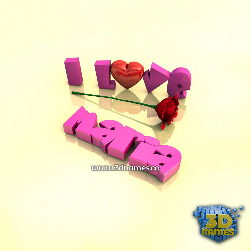maria in I Love ??? style - 3D name wallpaper