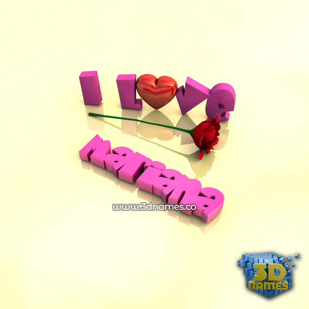 mariana in I Love ??? style - 3D name wallpaper