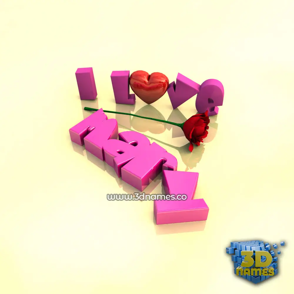 mary in I Love ??? style - 3D name wallpaper